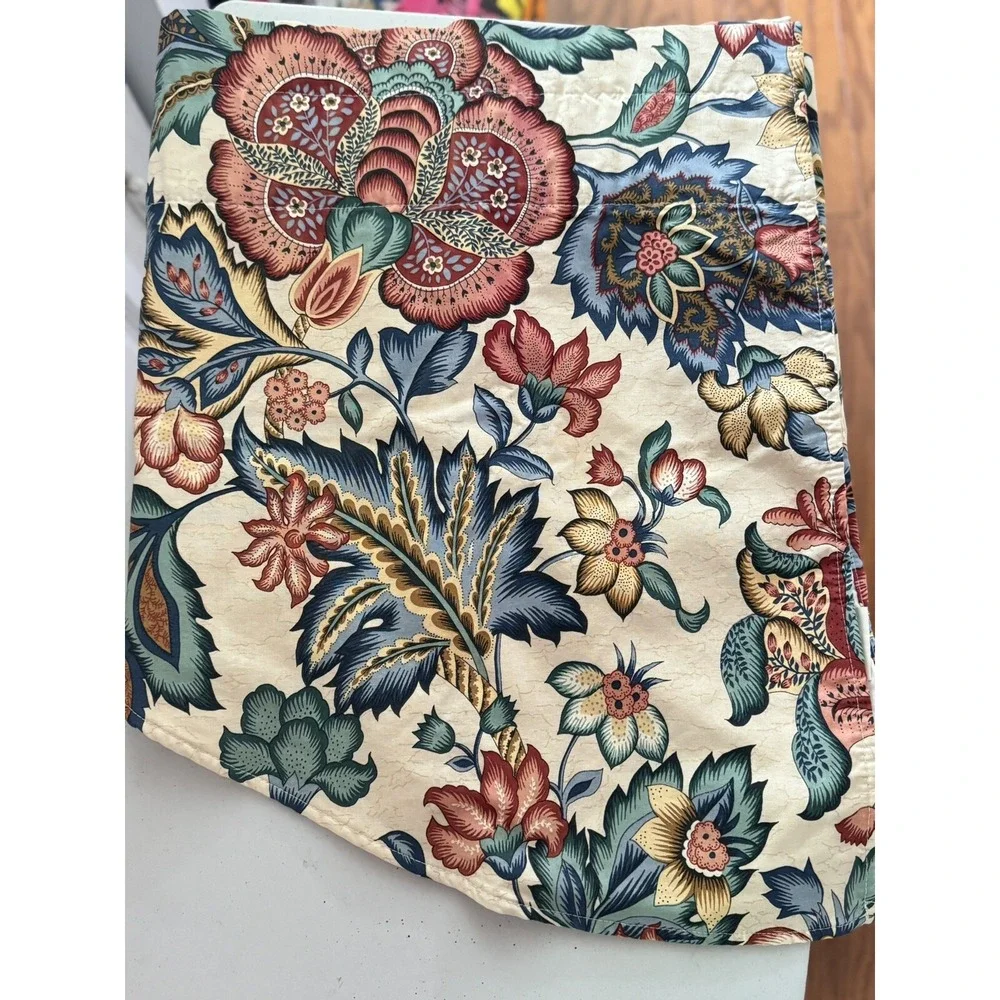 Vintage Waverly Home Fashions Floral Sweet Blue Violets Scalloped Valance